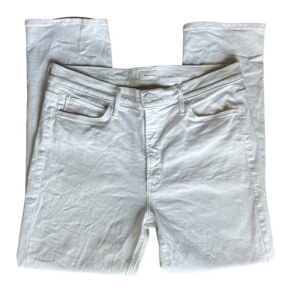 Mother Jeans Women’s The Mid Rise Dazzler Ankle White Fairest Of Them All Jeans - Picture 4 of 15